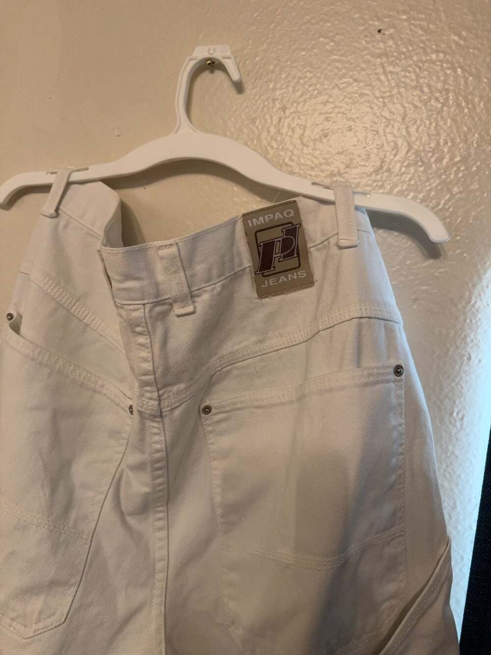 Impaq Jeans White Carpenter Pants 40x34